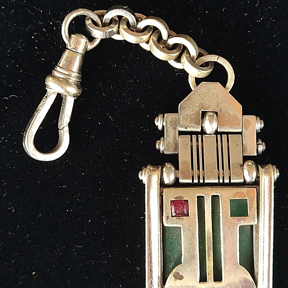 Jakob Bengal Art Deco Watch Chain/Fob Gem